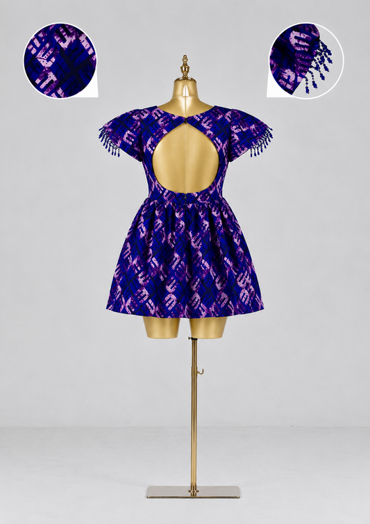 Amara Royal African Print Dress