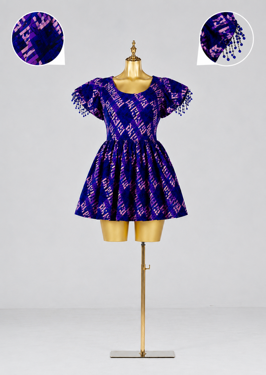 Amara Royal African Print Dress