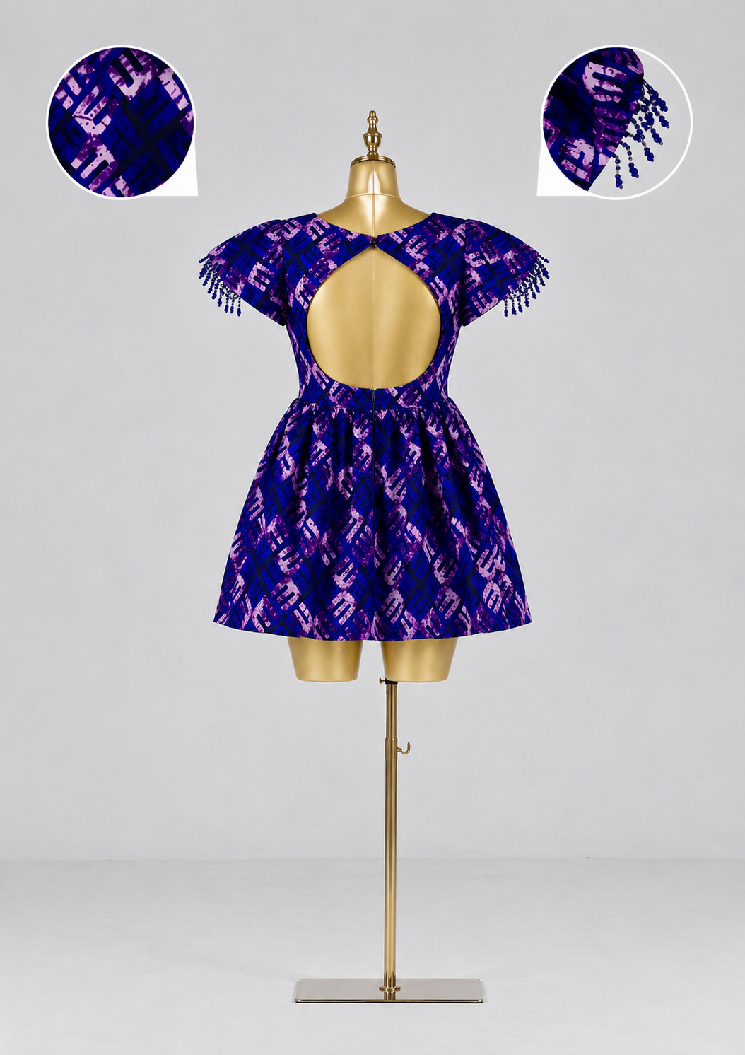Amara Royal African Print Dress