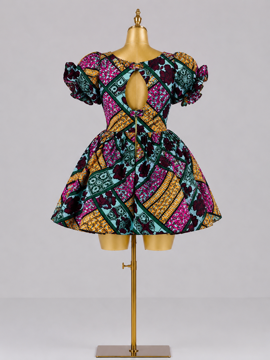 Zola Mosaic Bloom African Print Dress