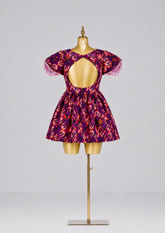 Amara Sunset Bloom African Print Dress