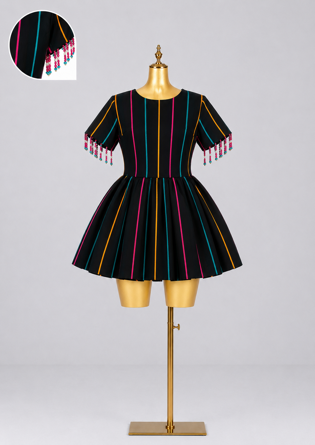 Amara Midnight Rainbow Heritage African Print Dress