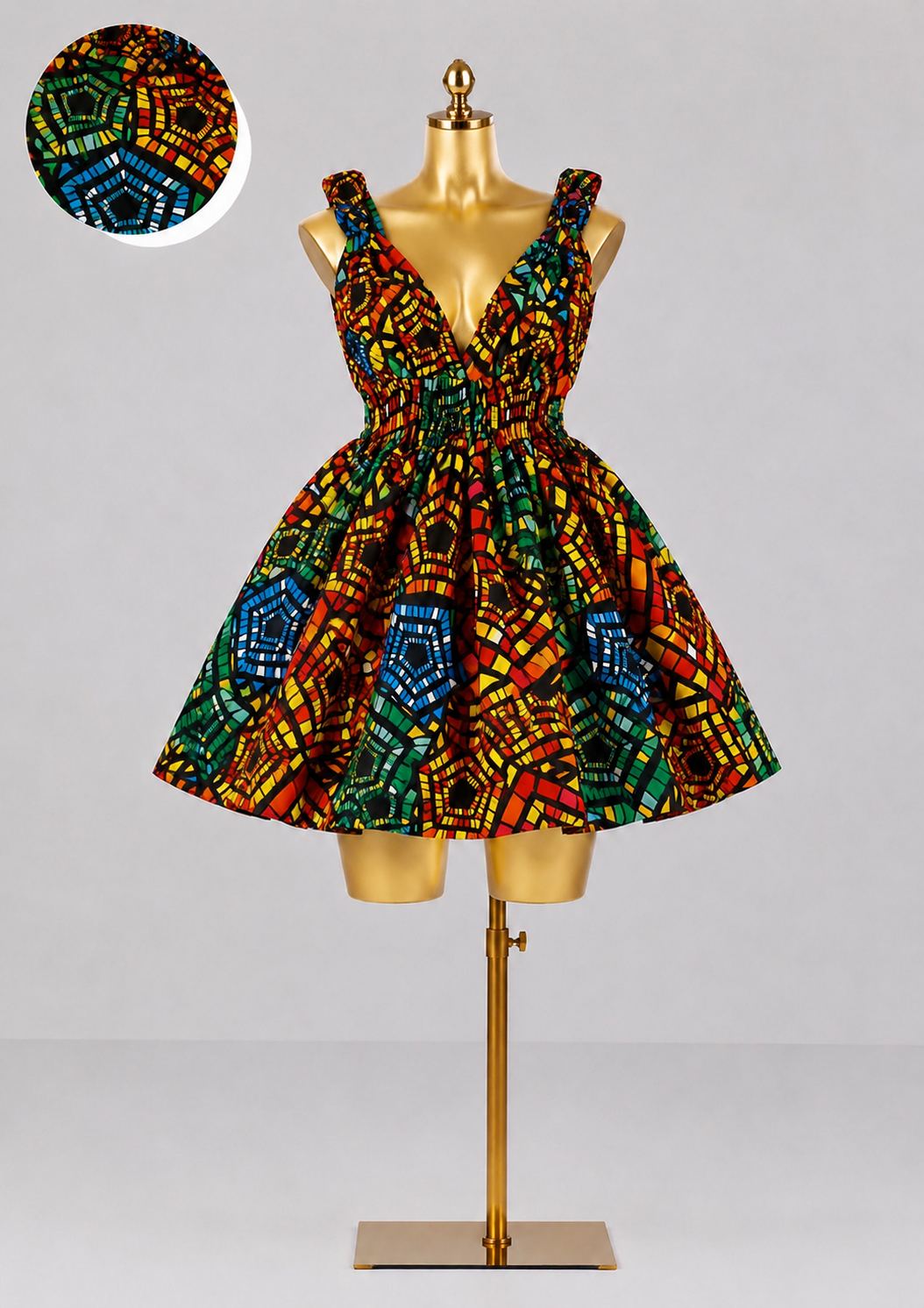 Yaa Rainbow Heritage African Print Dress